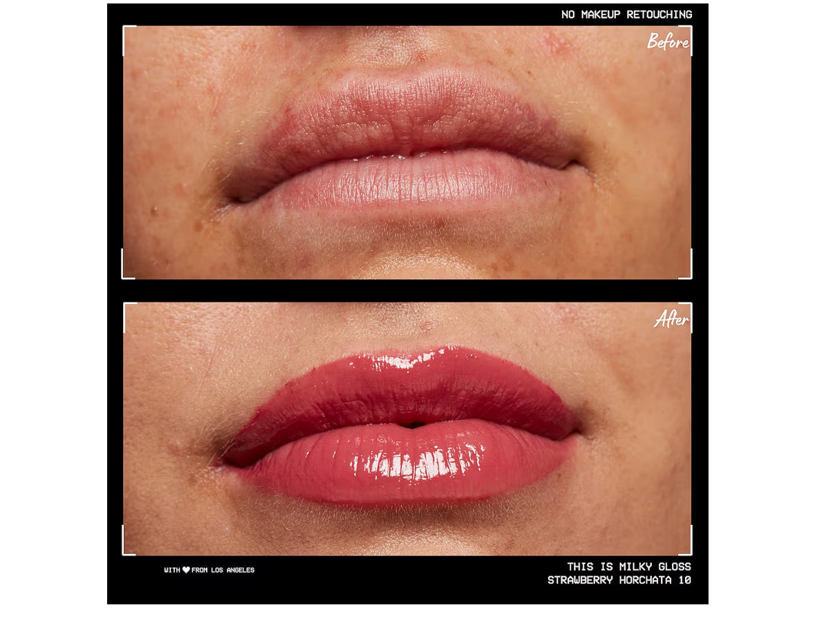 NYX PROFESSIONAL MAKEUP This Is Milky Gloss, Lip Gloss with 12 Hour Hydration, Vegan - Strawberry