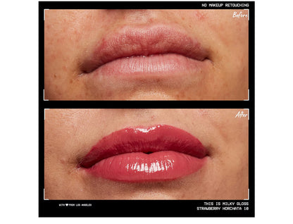 NYX PROFESSIONAL MAKEUP This Is Milky Gloss, Lip Gloss with 12 Hour Hydration, Vegan - Strawberry