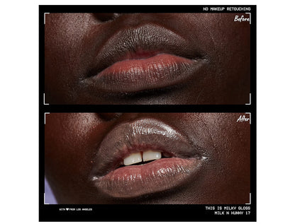 Milky Gloss Lip Gloss, 12 Hour Hydration - Cookies & Milk 0.13 OZ