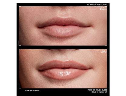Milky Gloss Lip Gloss, 12 Hour Hydration - Cookies & Milk 0.13 OZ